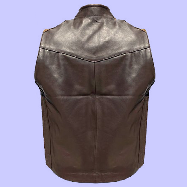 Chaleco de Piel Bruno para Caballero - Nómade