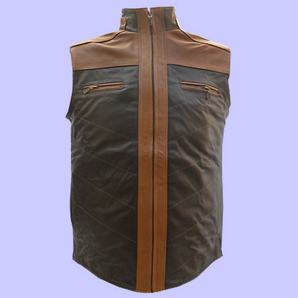 Chaleco de Piel Jonny para Caballero - Ciclón