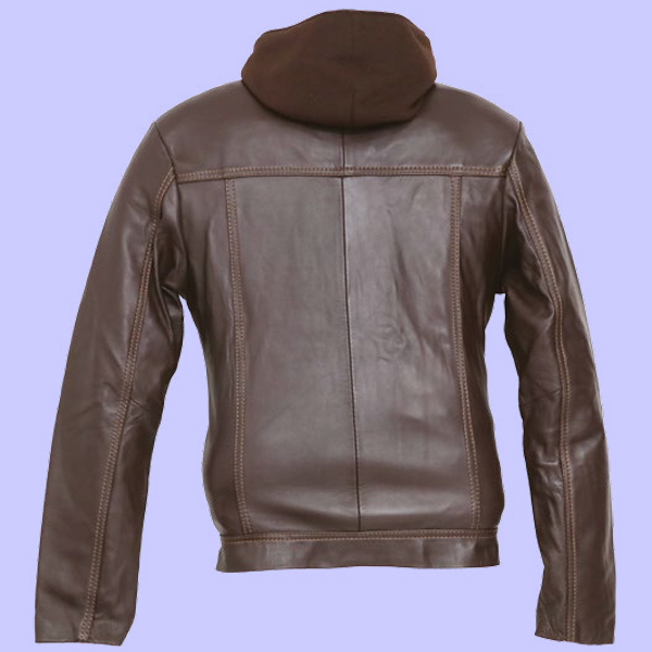 Chamarra de Piel Abel para Caballero - Caoba