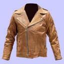 Chamarra de Piel Dilan para Caballero - Carbón