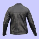 Chamarra de Piel Noe para Caballero - Ónix