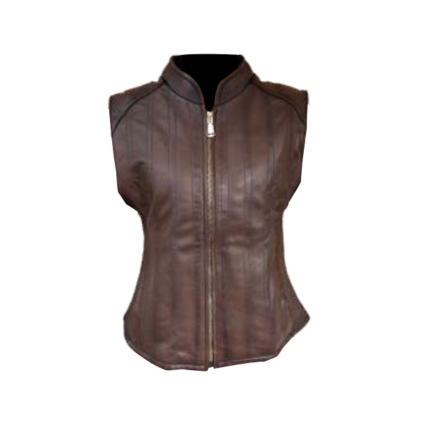 Chaleco de Piel Heydi Para Dama - Ambar