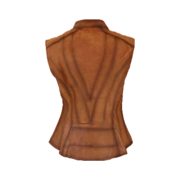 Chaleco de Piel Heydi Para Dama - Ambar