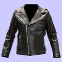 Chamarra de Piel Dilan para Caballero - Carbón