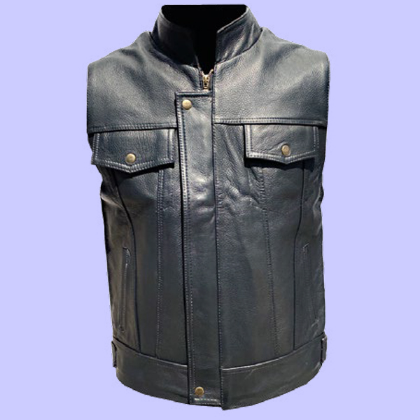 Chaleco de Piel Biker para Caballero - Ruta 66