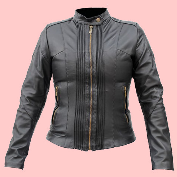 Chamarra de Piel Marisol Para Dama - Coral