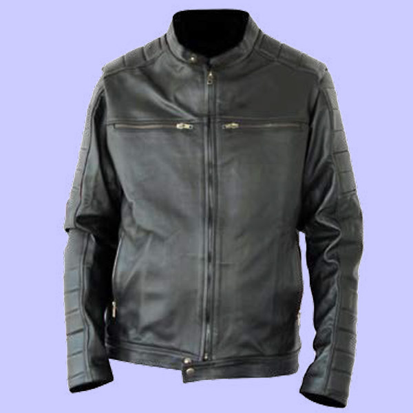 Chamarra de Piel Davis para Caballero - Cobalto