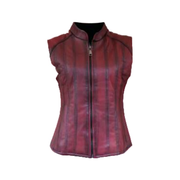 Chaleco de Piel Heydi Para Dama - Ambar