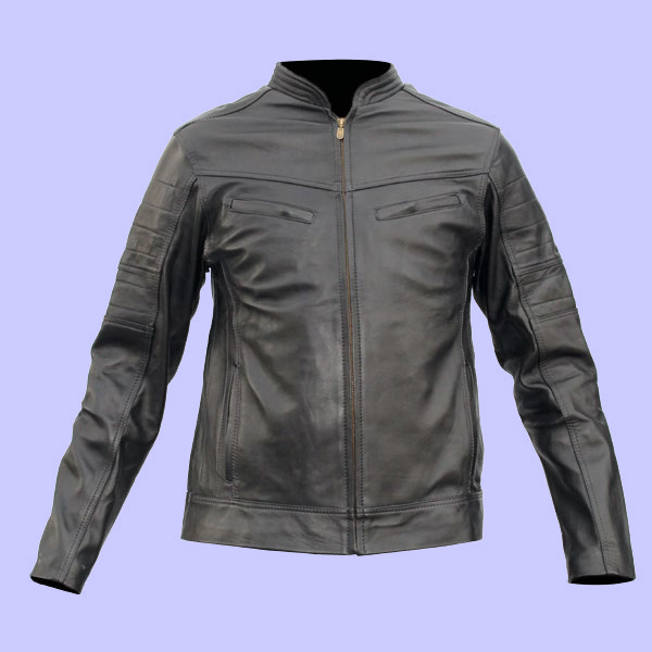 Chamarra de Piel Noe para Caballero - Ónix