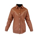 Chamarra de Piel Perla Para Dama - Nácar