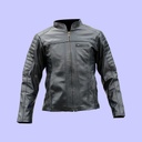 Chamarra de Piel Saul para Caballero - Acero